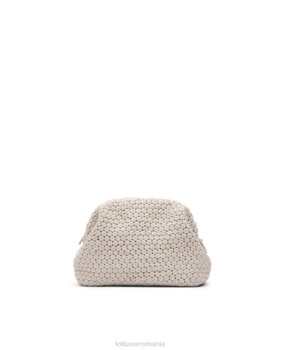 Lottusse femei clutch moale noodbag de miel merinos TJT6345 accesorii aproape alb