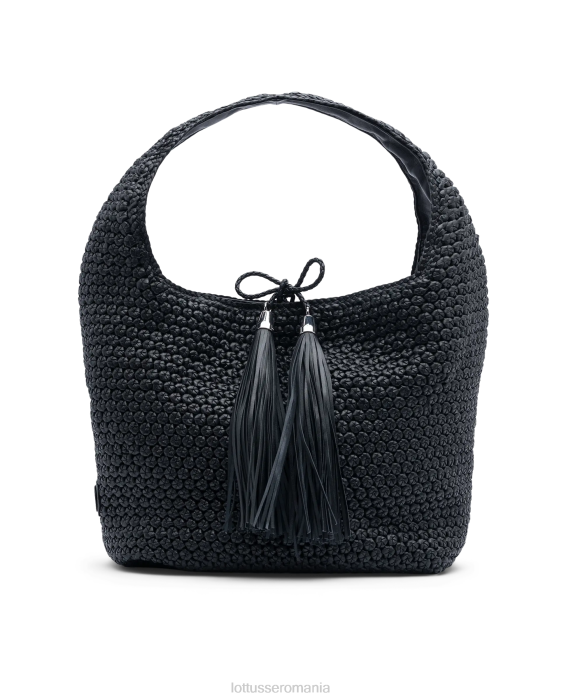 Lottusse femei noodbag merino miel hobo moale TJT6358 accesorii negru