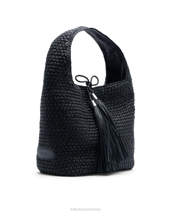 Lottusse femei noodbag merino miel hobo moale TJT6358 accesorii negru