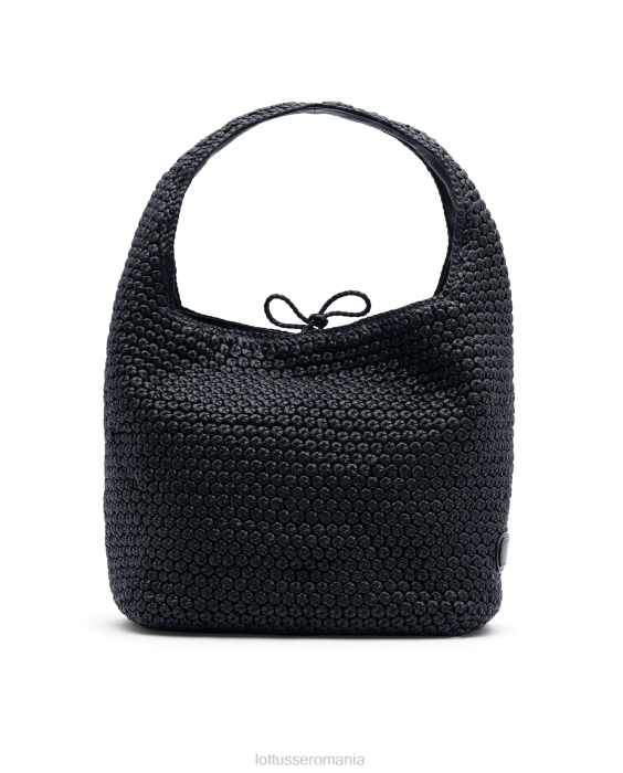 Lottusse femei noodbag merino miel hobo moale TJT6358 accesorii negru