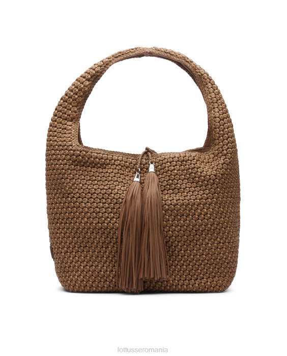 Lottusse femei noodbag merino miel hobo moale TJT6359 accesorii maro