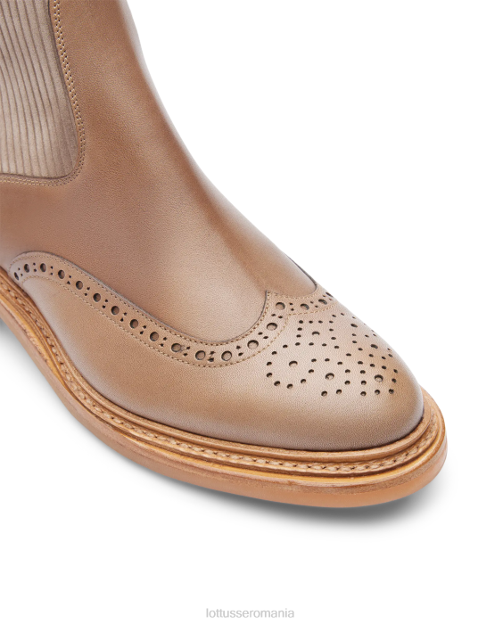 Lottusse femei botine walton crust anilin embossy calf TJT6203 încălţăminte taupe