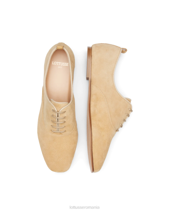 Lottusse femei goya goat suede oxford TJT6272 încălţăminte bej